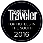 Conde Nast Traveler - 2016 Top Hotels in the South badge